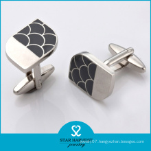 2016 Rhodium Plated Plain Novelty Cufflinks (SH-BC0019)